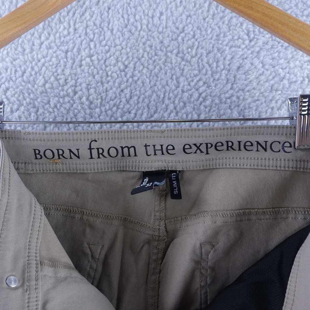 Prana Zion Slim Fit Pants Mens 32x34 Khaki Tan Hiking Climbing Outdoor Trousers - Picture 5 of 10